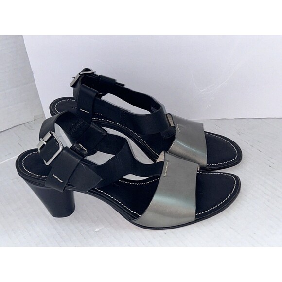 ATTILIO GIUSTI LEOMBRUNI AGL  Black FLASH Heels Sandals Shoes - Picture 2 of 16